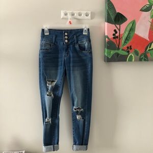 ibiza sws x denim co. high waisted ripped jeans.